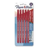 Paper Mate® Eraser Mate Ballpoint Pen, Stick, Medium 1 mm, Red Ink, Red Barrel, 5/Pack (PAP31735) Pack of 5