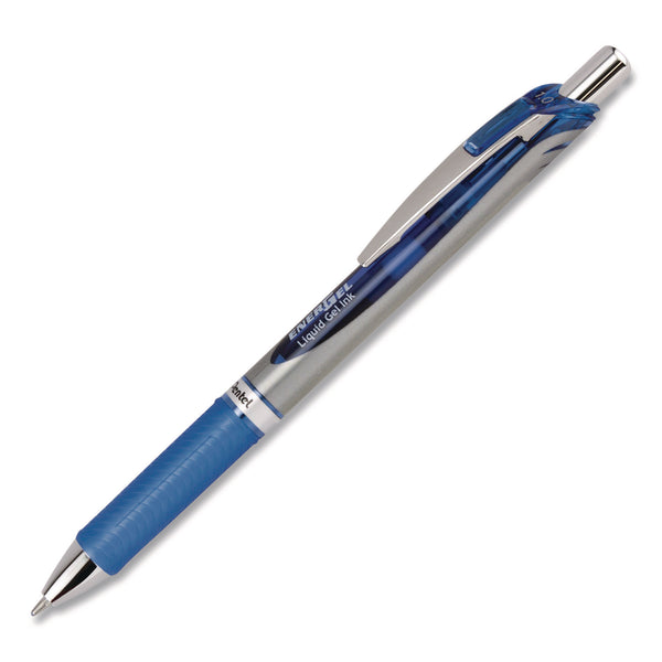 Pentel® EnerGel RTX Gel Pen, Retractable, Bold 1 mm, Blue Ink, Blue/Gray Barrel, Dozen (PENBL80CDZ) 1 Dozen