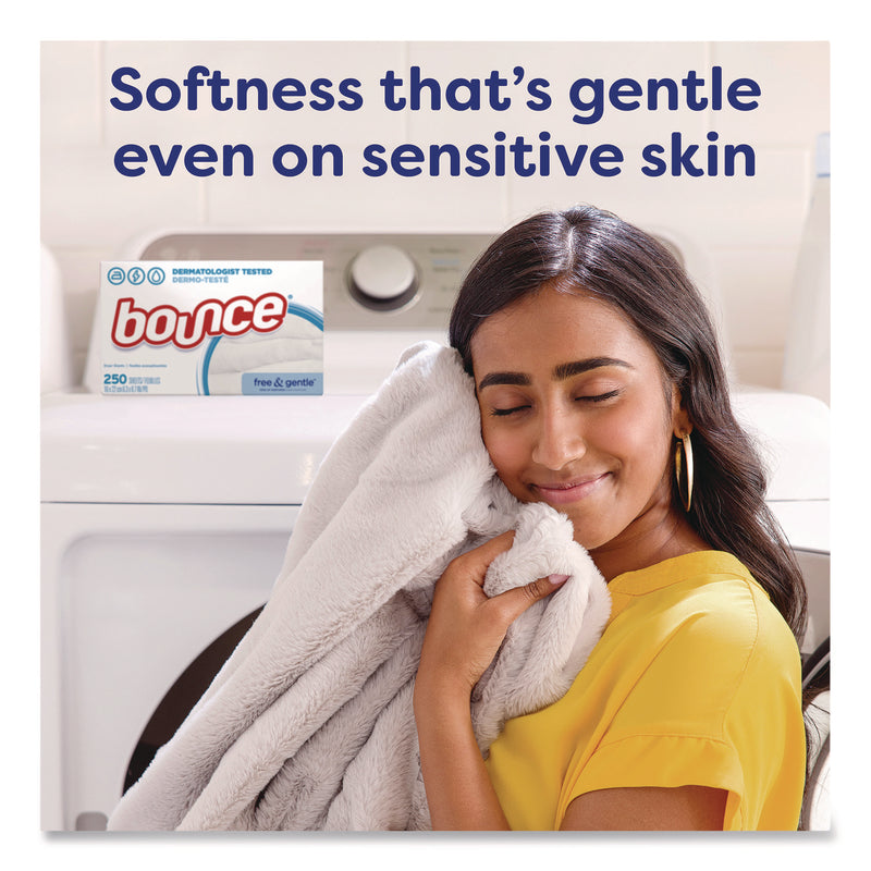 Bounce® free and gentle Dryer Sheets, Fragrance-Free, 240/Box (PGC24684BX) Box of 240