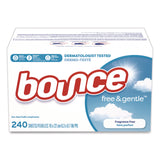 Bounce® free and gentle Dryer Sheets, Fragrance-Free, 240/Box (PGC24684BX) Box of 240