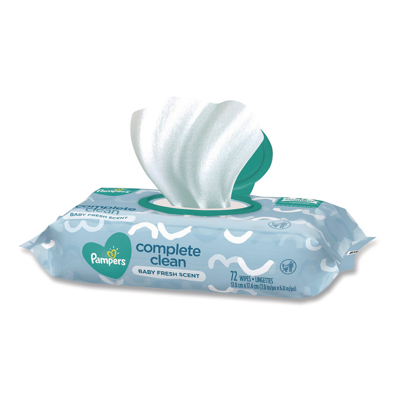 Pampers® Complete Clean baby Wipes, 1-Ply, 6.8 x 7, Baby Fresh, White, 72/Pack (PGC75536EA) Each