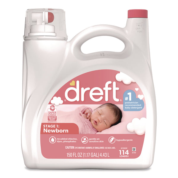 Dreft® Ultra Laundry Detergent, Stage 1: Newborn, 150 oz Plastic Bottle with Dispensing Top (PGC121283241) Each