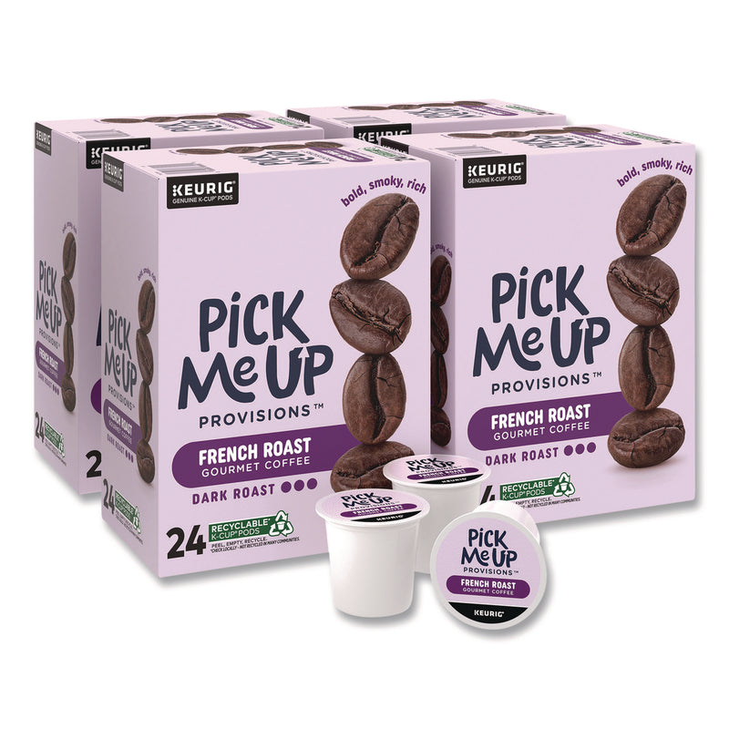 Pick Me Up Provisions™ French Roast Coffee K-Cups, 24/Box, 4 Boxes/Carton (PIE52966CT) Case of 96