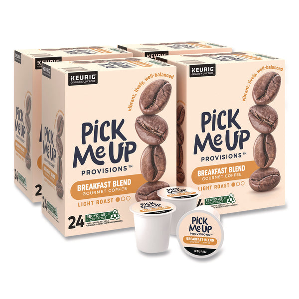 Pick Me Up Provisions™ Breakfast Blend Coffee K-Cups, 24/Box, 4 Boxes/Carton (PIE52967CT) Case of 96