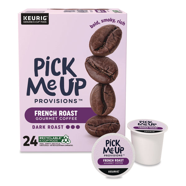 Pick Me Up Provisions™ French Roast Coffee K-Cups, 24/Box (PIE5000381026) Box of 24