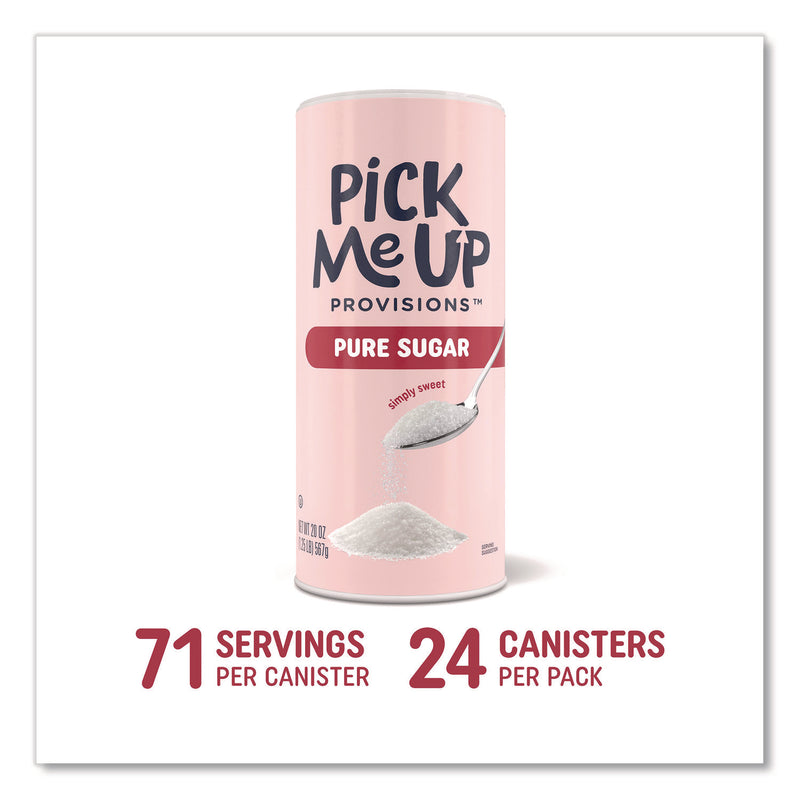 Pick Me Up Provisions™ Pure Sugar, 20 oz Canister, 24/Carton (PIEPM62433CT942) Case of 24