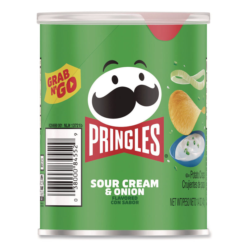 Pringles® Grab and Go sour Cream and Onion Crisps, 1.4 oz Cans, 12/Box (PRGKEE16673) Box of 12