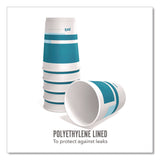 Perk™ Insulated Paper Hot Cups, 12 oz, White/Blue, 480/Carton (PRKPK60911CT) Case of 480