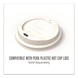 Perk™ Insulated Paper Hot Cups, 12 oz, White/Blue, 480/Carton (PRKPK60911CT) Case of 480