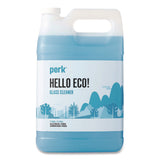 Perk™ Hello Eco Glass Cleaner Refill, Unscented, 1 gal Bottle (PRKPK611001ACC) Each