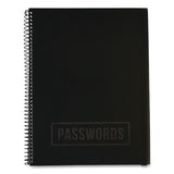 Large Password Log Book, 384 Total Entries, 4 Entries/Page, Black Plastic Cover, (48) 10 x 7.5 Sheets (RFCLARGEPWBOOKB) Each