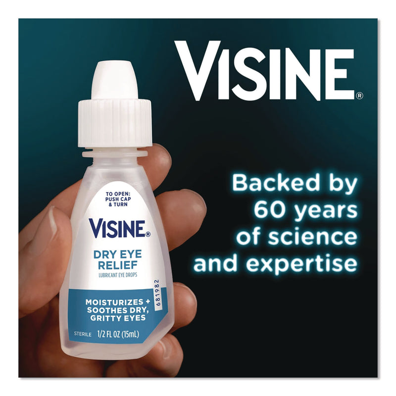 Visine® Dry Eye Relief Lubricant Eye Drops, 15 mL Bottle, 2/Box (SCJ49374) Box of 2