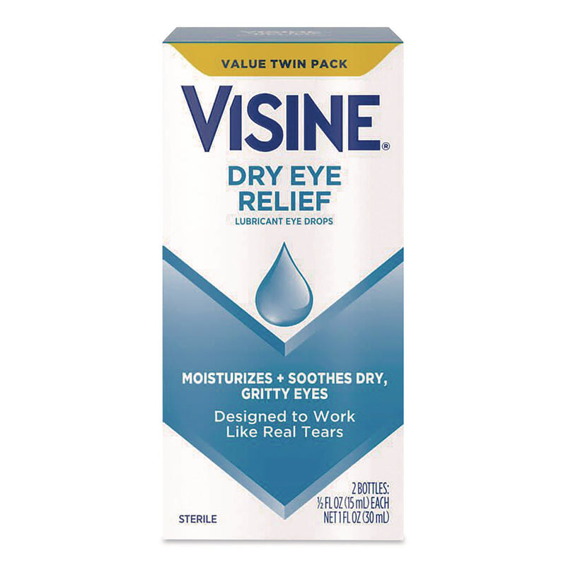 Visine® Dry Eye Relief Lubricant Eye Drops, 15 mL Bottle, 2/Box (SCJ49374) Box of 2