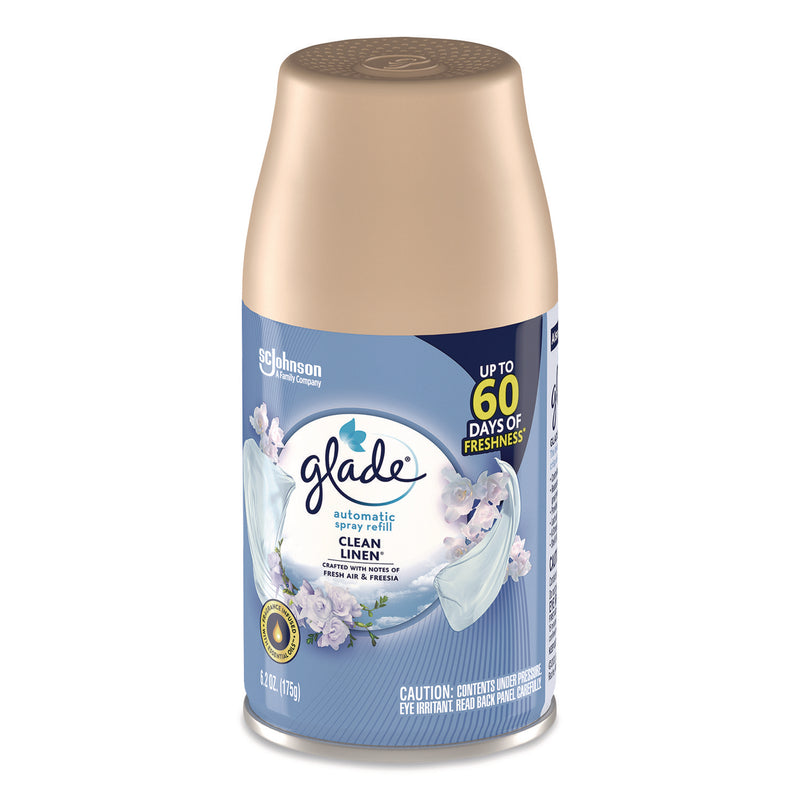 Glade Automatic Air Freshener, Clean Linen, 6.2 oz Can, 4/Pack (SJN333368) Each