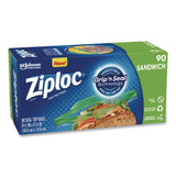 Ziploc® Resealable Sandwich Bags, 6.5" x 5.88", Clear, 90/Pack (SJN366151) Pack of 90