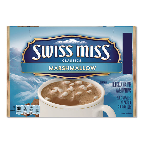 Swiss Miss Marshmallow Hot Cocoa Mix, 0.73 oz Packet, 50/Box (SWM635937) Box of 50