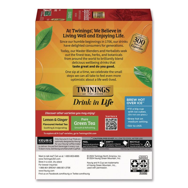 Twinings Tea K-Cups, English Breakfast Decaf, 0.11 oz, 24/Box (TWGTNA85784) Box of 24