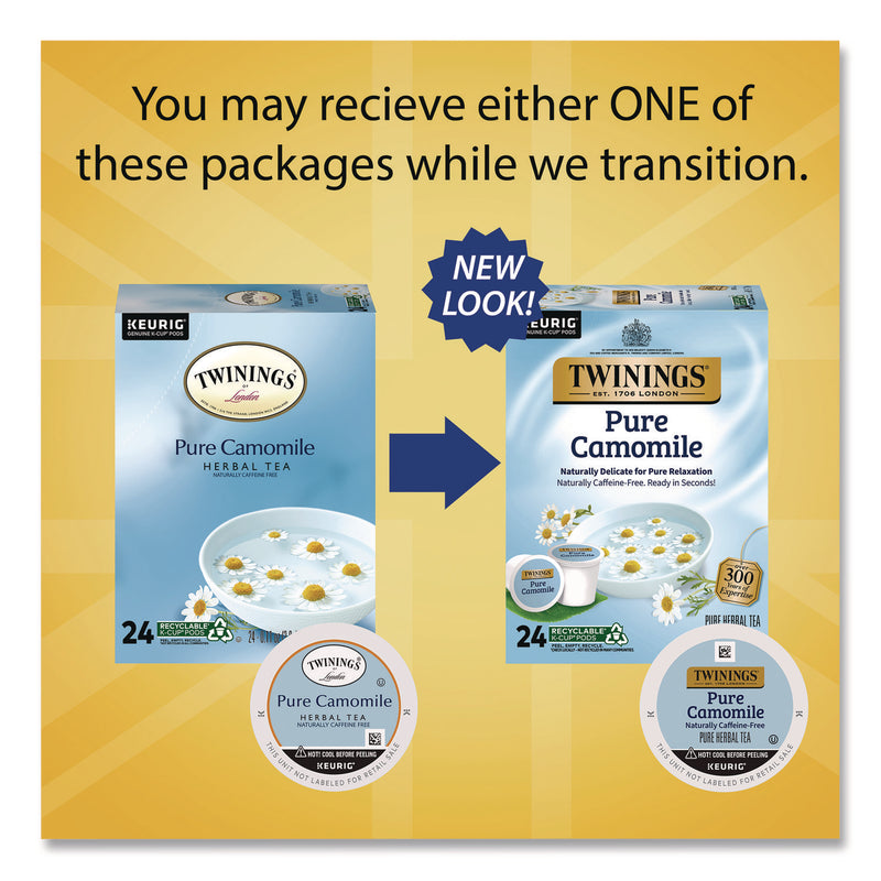 TWININGS® Tea K-Cups, Pure Camomile, 0.11 oz, 24/Box (TWGTNA85790) Box of 24