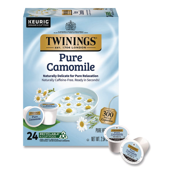 TWININGS® Tea K-Cups, Pure Camomile, 0.11 oz, 24/Box (TWGTNA85790) Box of 24