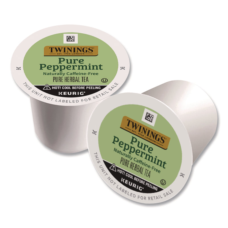 Twinings Tea K-Cups, Pure Peppermint, 0.11 oz, 24/Box (TWGTNA85813) Box of 24