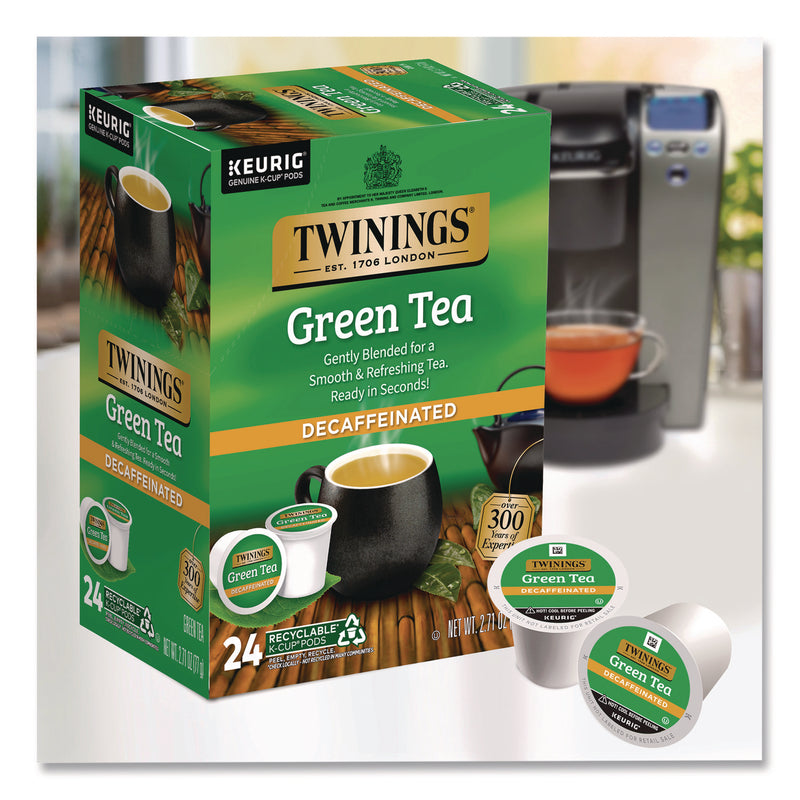 TWININGS® Tea K-Cups, Decaf Green Tea, 0.11 oz, 24/Box (TWGTNA90557) Box of 24