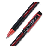 uniball® Jetstream 101 Hybrid Gel Pen, Stick, Bold 1 mm, Red Ink, Black/Red Barrel, Dozen (UBC1768013) 1 Dozen