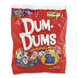 Spangler® Dum-Dum-Pops, Assorted Flavors, Individually Wrapped, 2 lb Bag, 200 Pieces/Bag, 6 Bags/Carton (SPA711) Case of 1200