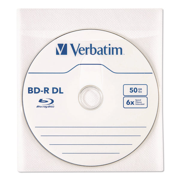 CD/DVD Sleeves, White, 50/Pack (VER71125) Pack of 50