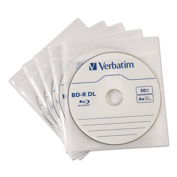 CD/DVD Sleeves, White, 50/Pack (VER71125) Pack of 50