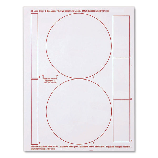 Inkjet Media Labels, Matte White, 50 Sheets/Pack (VER71126) Pack of 50