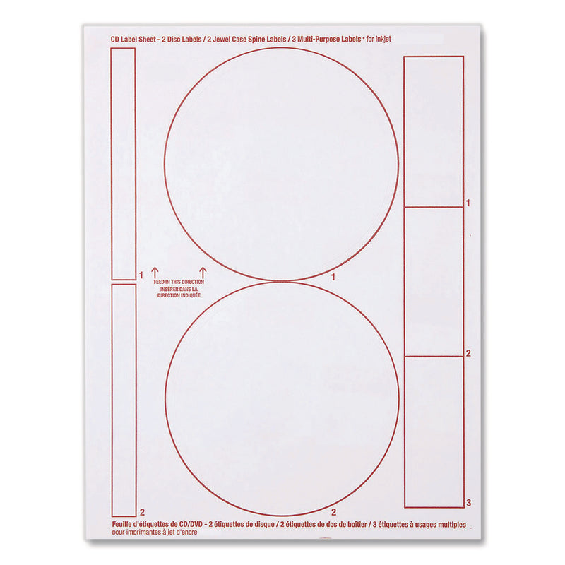 Inkjet Media Labels, Matte White, 50 Sheets/Pack (VER71126) Pack of 50