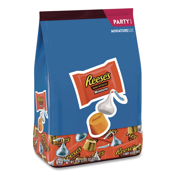 Hershey®'s Miniatures Variety Party Pack, Assorted Milk Chocolates, 33 oz Bag (HRSHEC40049) Each