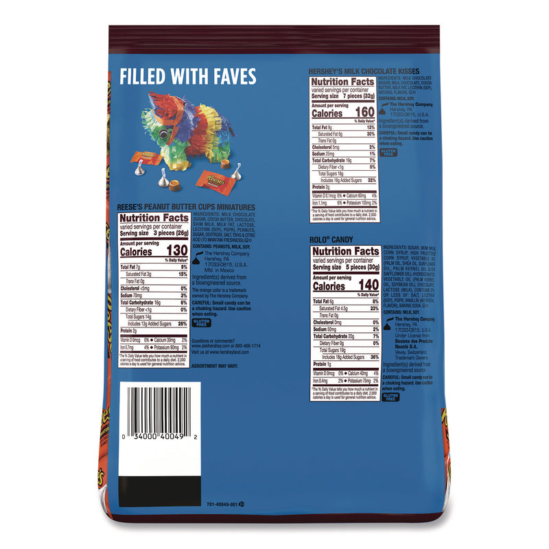 Hershey®'s Miniatures Variety Party Pack, Assorted Milk Chocolates, 33 oz Bag (HRSHEC40049) Each