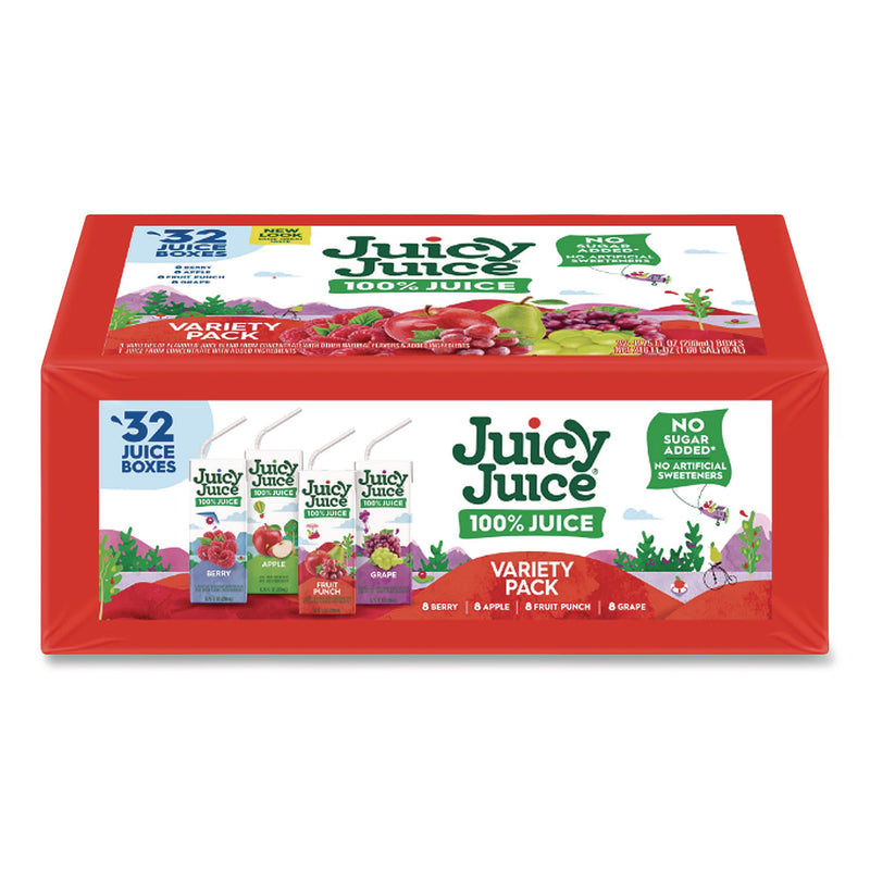 Juicy Juice® Juice Box Variety Pack, Assorted Flavors, 6.75 oz Box, 32/Carton (JUJ2730145) Case of 32