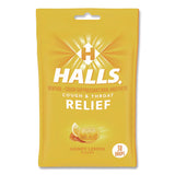 HALLS Relief Menthol cough Suppressant - Oral Anesthetic, Honey Lemon, 30/Pack (LIL621835306OWN) Pack of 30