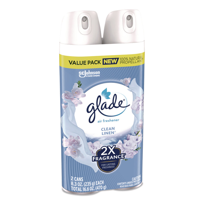 Glade Air Freshener, Clean Linen Scent, 8.3 oz, 2/Pack (SJN346578PK) Pack of 2