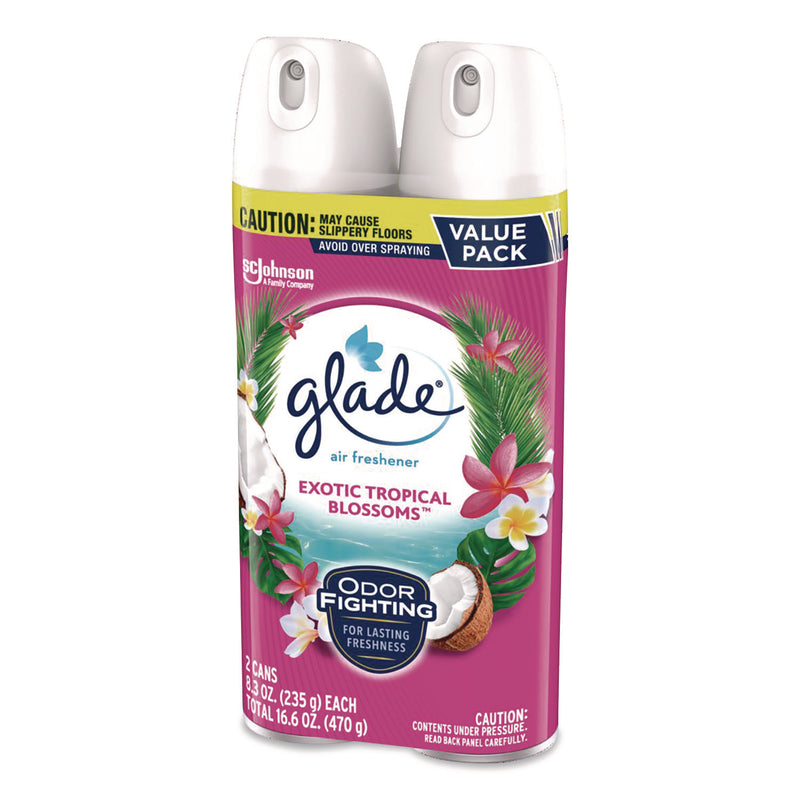 Glade Air Freshener, Exotic Tropical Blossoms, 8.3 oz Can, 2/Pack (SJN346580PK) Pack of 2