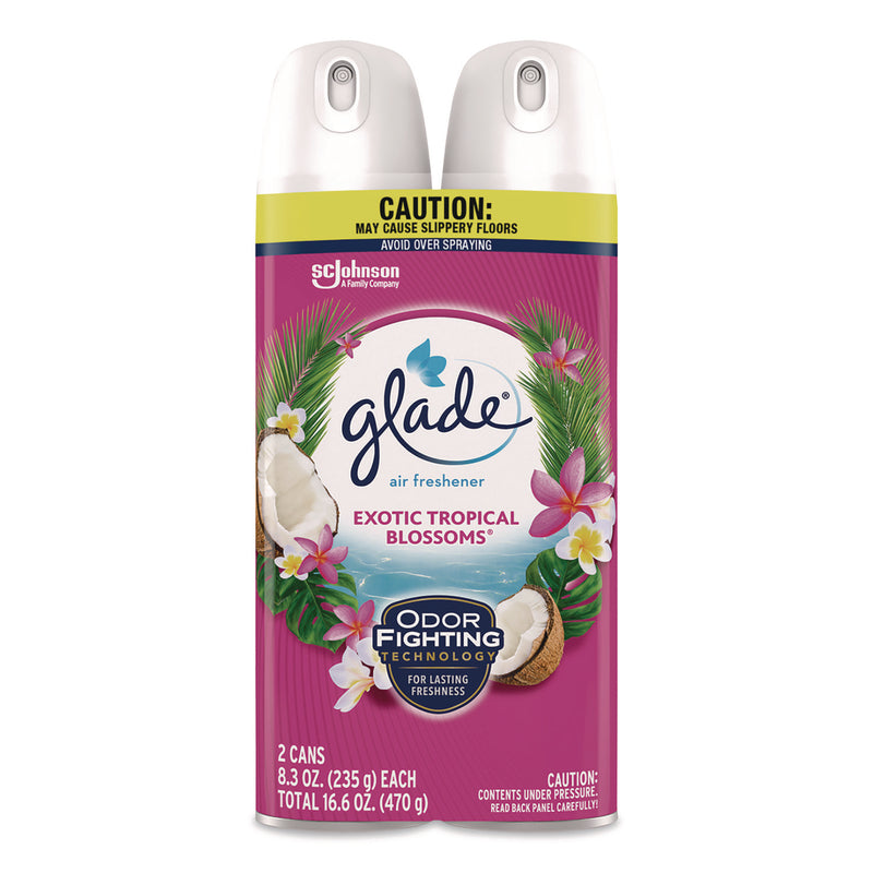 Glade Air Freshener, Exotic Tropical Blossoms, 8.3 oz Can, 2/Pack (SJN346580PK) Pack of 2