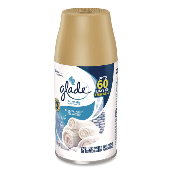 Glade® Automatic Spray Air Freshener Combo Set, Holder with (2) Clean Linen Refills (SJN375634) Each