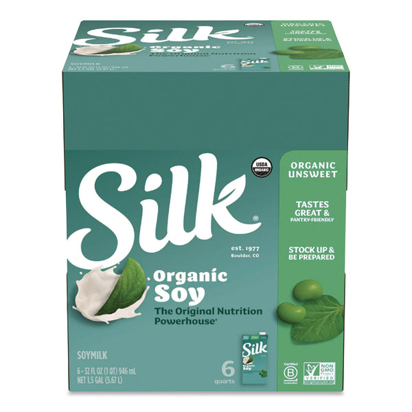 Silk® Soymilk, Unsweetened Original, 32 oz, 6/Carton (SLK1706751) Case of 6