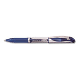 Pentel® EnerGel Deluxe Gel Pen, Stick, Medium 0.7 mm, Blue Ink, Silver/Blue Barrel, Dozen (PENBL57CDZ) 1 Dozen