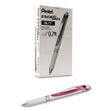 Pentel® EnerGel RTX Deluxe Gel Pen, Retractable, Medium 0.7 mm, Black Ink, Pearl/Translucent Pink Barrel, Dozen (PENBL77PWPADZ) 1 Dozen