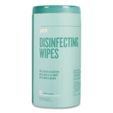 Perk™ Disinfecting Wipes, 7 x 8, Fresh, White, 75 Wipes/Canister, 6/Carton (PRKPK56664CT) Case of 6