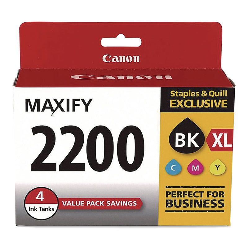 1244239 (2200XL,2200) Ink, Black/Cyan/Magenta/Yellow, 4/Pack (CNM1244239) Pack of 4