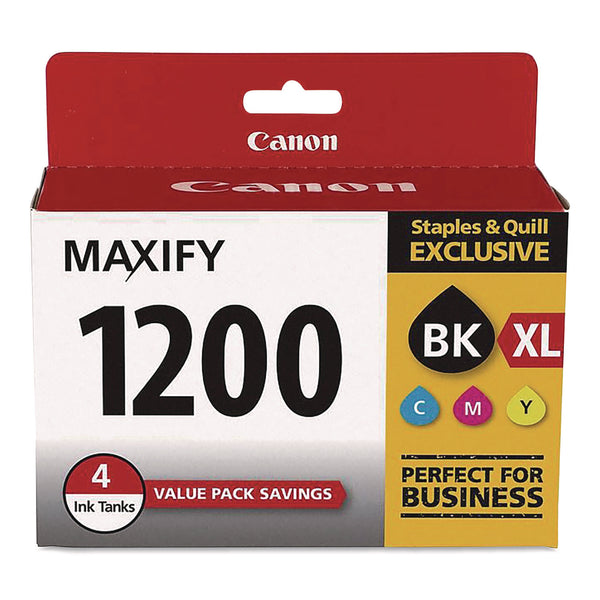 1244243 (1200XL,1200) Ink, Black/Cyan/Magena/Yellow, 4/Pack (CNM1244243) Pack of 4