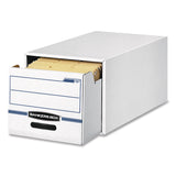 Bankers Box® STOR/DRAWER Basic Space-Savings Storage Drawers, Letter Files, 14" x 25.5" x 11.5", White/Blue (FEL00721EA) Each