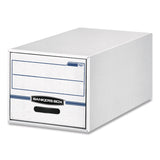 Bankers Box® STOR/DRAWER Basic Space-Savings Storage Drawers, Letter Files, 14" x 25.5" x 11.5", White/Blue (FEL00721EA) Each