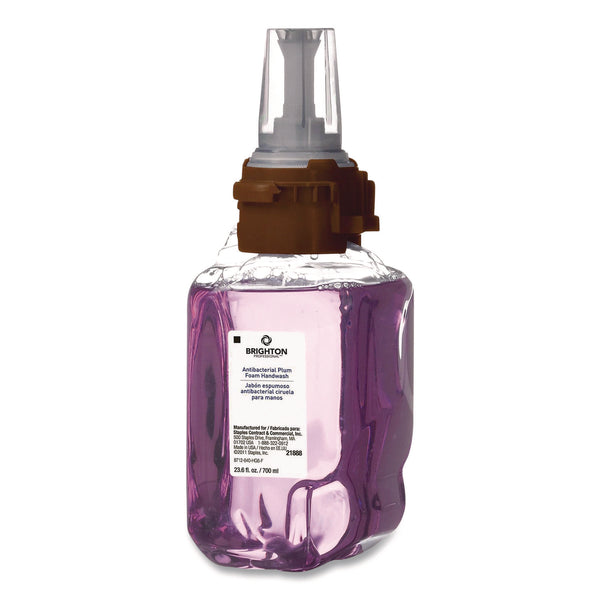 Brighton Professional™ Antibacterial Foaming Hand Soap Refill for ADX-7 Dispenser, Plum Scent, 700 mL, 4/Carton (GOJBPR50956) Case of 4