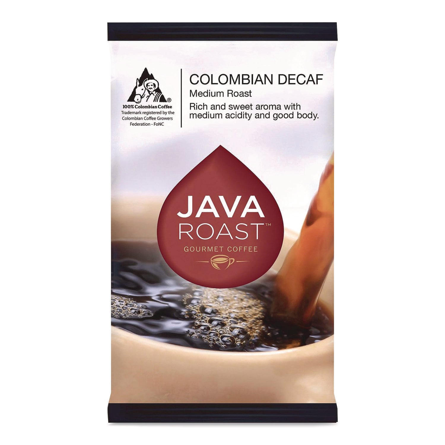 Java Roast™ Gourmet Coffee Ground Coffee, Columbian Decaf, 1.25 oz Pac ...