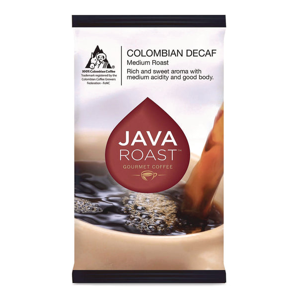Java Roast™ Gourmet Coffee Ground Coffee, Columbian Decaf, 1.25 oz Packet, 42/Carton (JAV479699) Case of 42